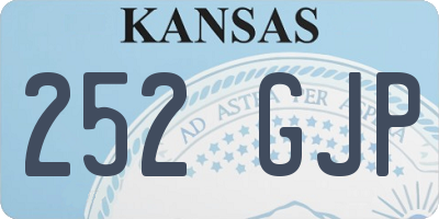 KS license plate 252GJP