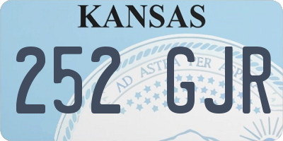 KS license plate 252GJR