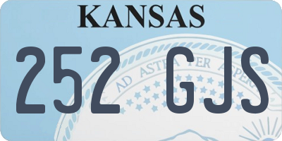 KS license plate 252GJS