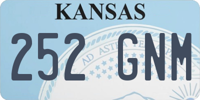 KS license plate 252GNM