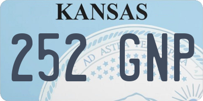 KS license plate 252GNP