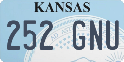 KS license plate 252GNU