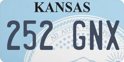 KS license plate 252GNX