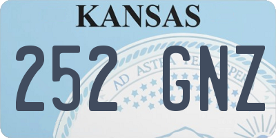 KS license plate 252GNZ
