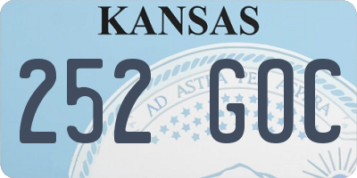 KS license plate 252GOC