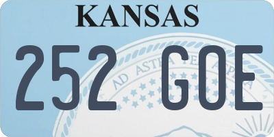 KS license plate 252GOE