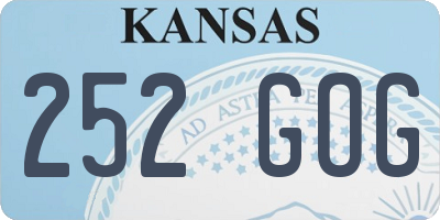 KS license plate 252GOG
