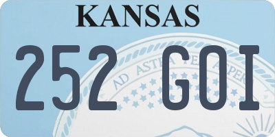 KS license plate 252GOI
