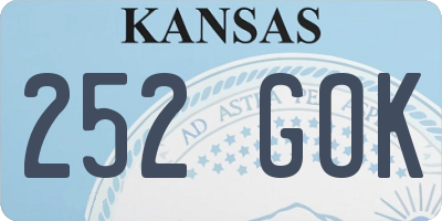 KS license plate 252GOK