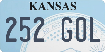KS license plate 252GOL