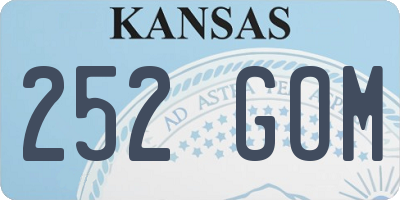 KS license plate 252GOM