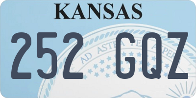 KS license plate 252GQZ