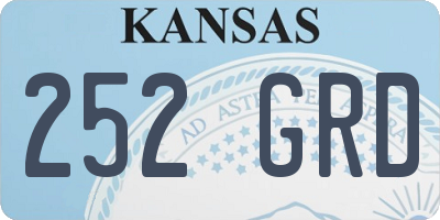 KS license plate 252GRD