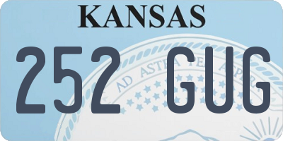 KS license plate 252GUG