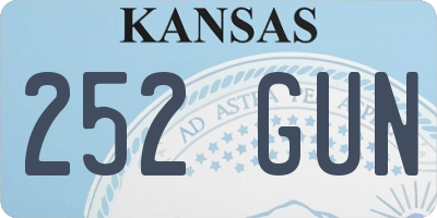 KS license plate 252GUN