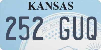 KS license plate 252GUQ