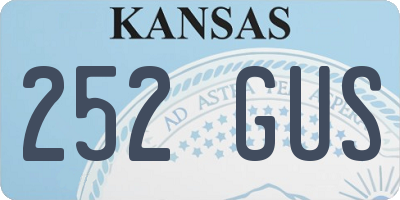KS license plate 252GUS