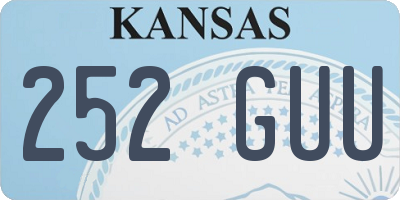 KS license plate 252GUU
