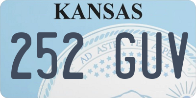 KS license plate 252GUV
