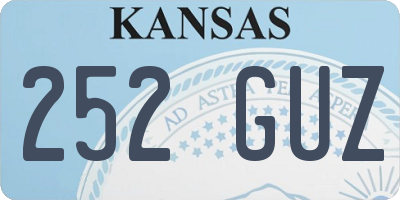 KS license plate 252GUZ
