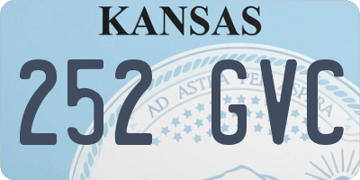 KS license plate 252GVC