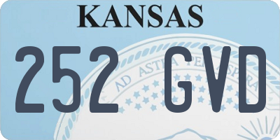 KS license plate 252GVD