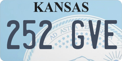 KS license plate 252GVE