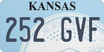 KS license plate 252GVF