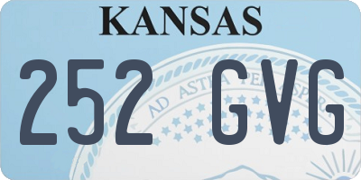 KS license plate 252GVG