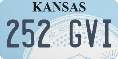 KS license plate 252GVI