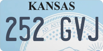 KS license plate 252GVJ