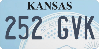 KS license plate 252GVK