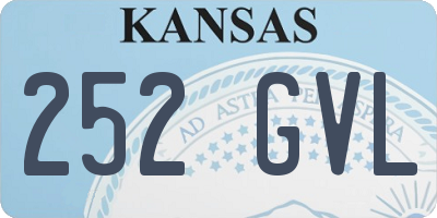 KS license plate 252GVL