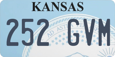 KS license plate 252GVM