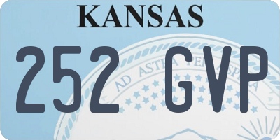 KS license plate 252GVP