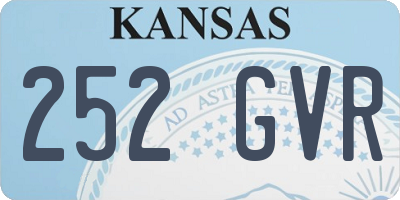 KS license plate 252GVR