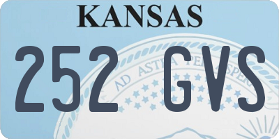 KS license plate 252GVS
