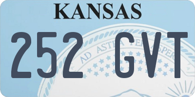 KS license plate 252GVT