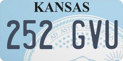 KS license plate 252GVU