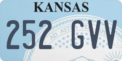 KS license plate 252GVV