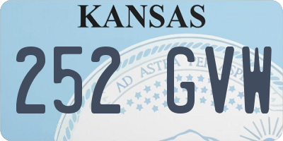 KS license plate 252GVW