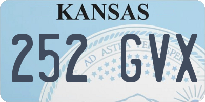 KS license plate 252GVX