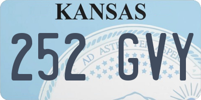 KS license plate 252GVY
