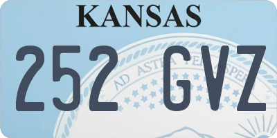 KS license plate 252GVZ