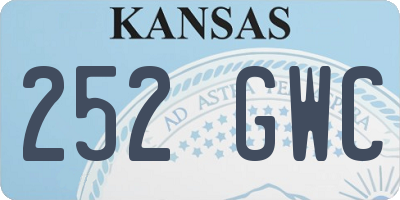 KS license plate 252GWC