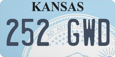 KS license plate 252GWD