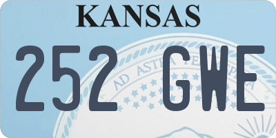 KS license plate 252GWE