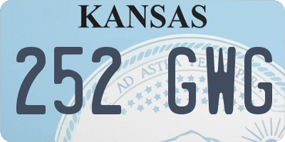 KS license plate 252GWG