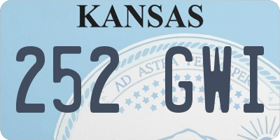 KS license plate 252GWI