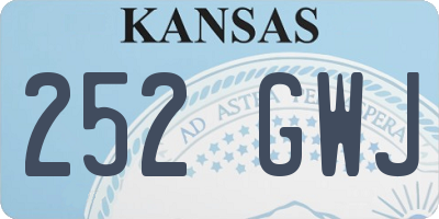 KS license plate 252GWJ
